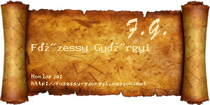 Füzessy Györgyi névjegykártya