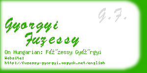 gyorgyi fuzessy business card
